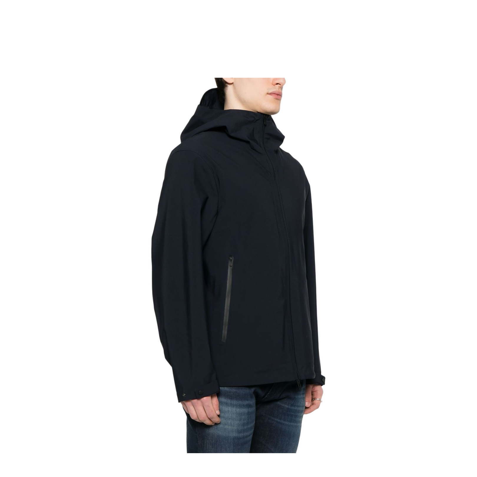 Travel Essentials Water-Repellent Nylon Hooded Blouson