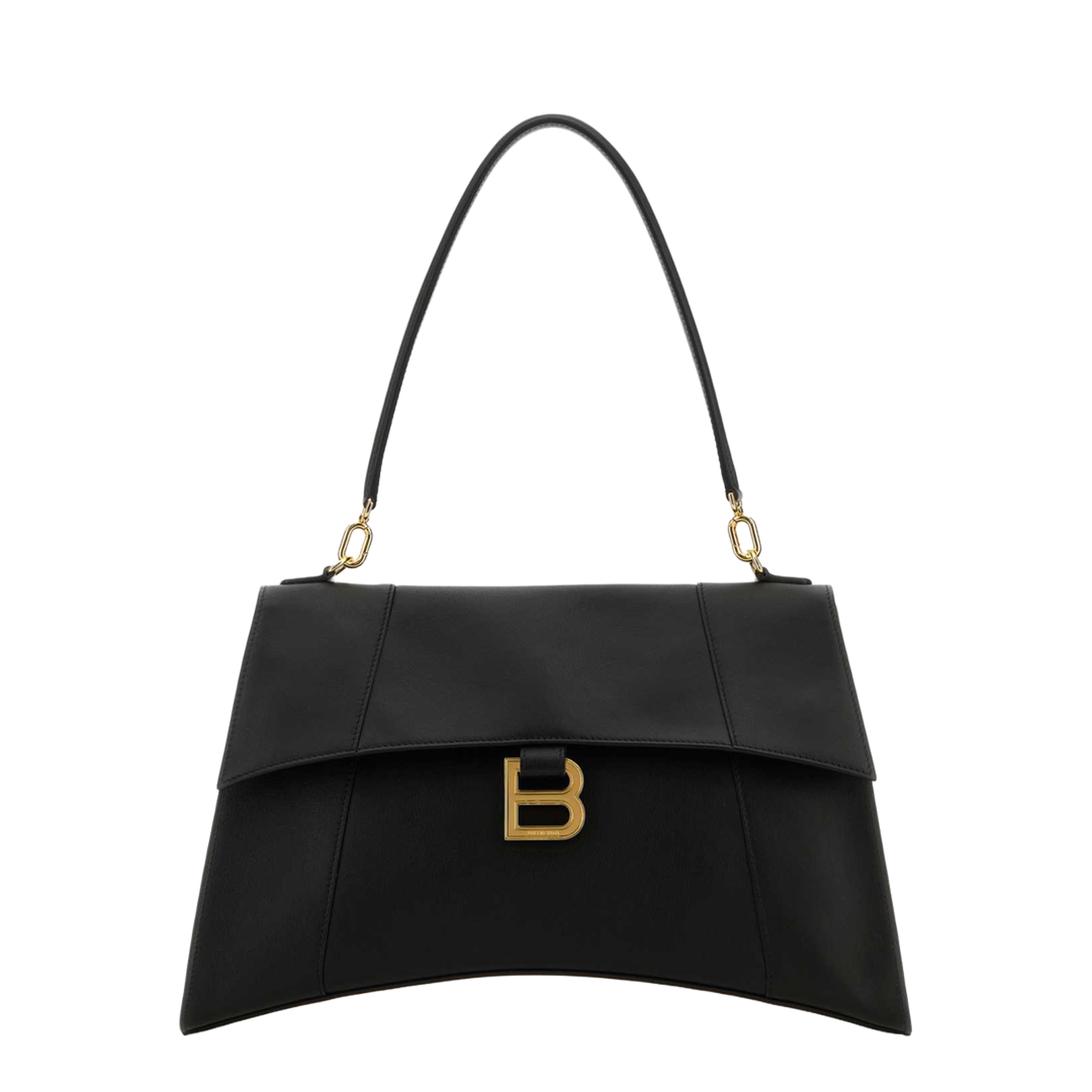 Medium Hourglass Soft Leather Shoulder Bag