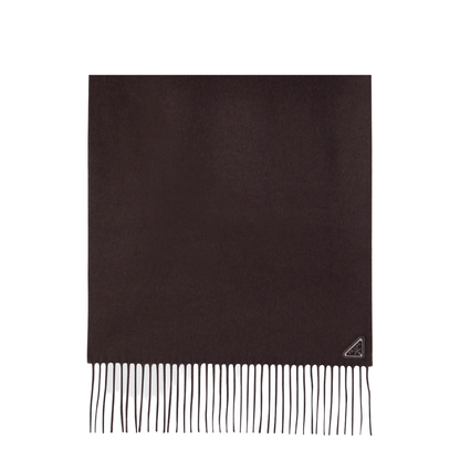 Brown Silk and Cashmere Scarf