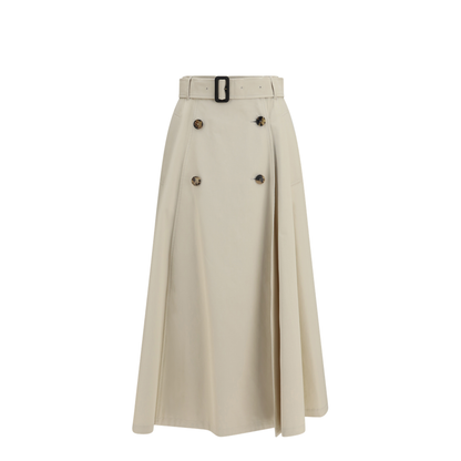 MAYFEYR - Burberry - Midi Trench Skirt In Gabardine - 8126613