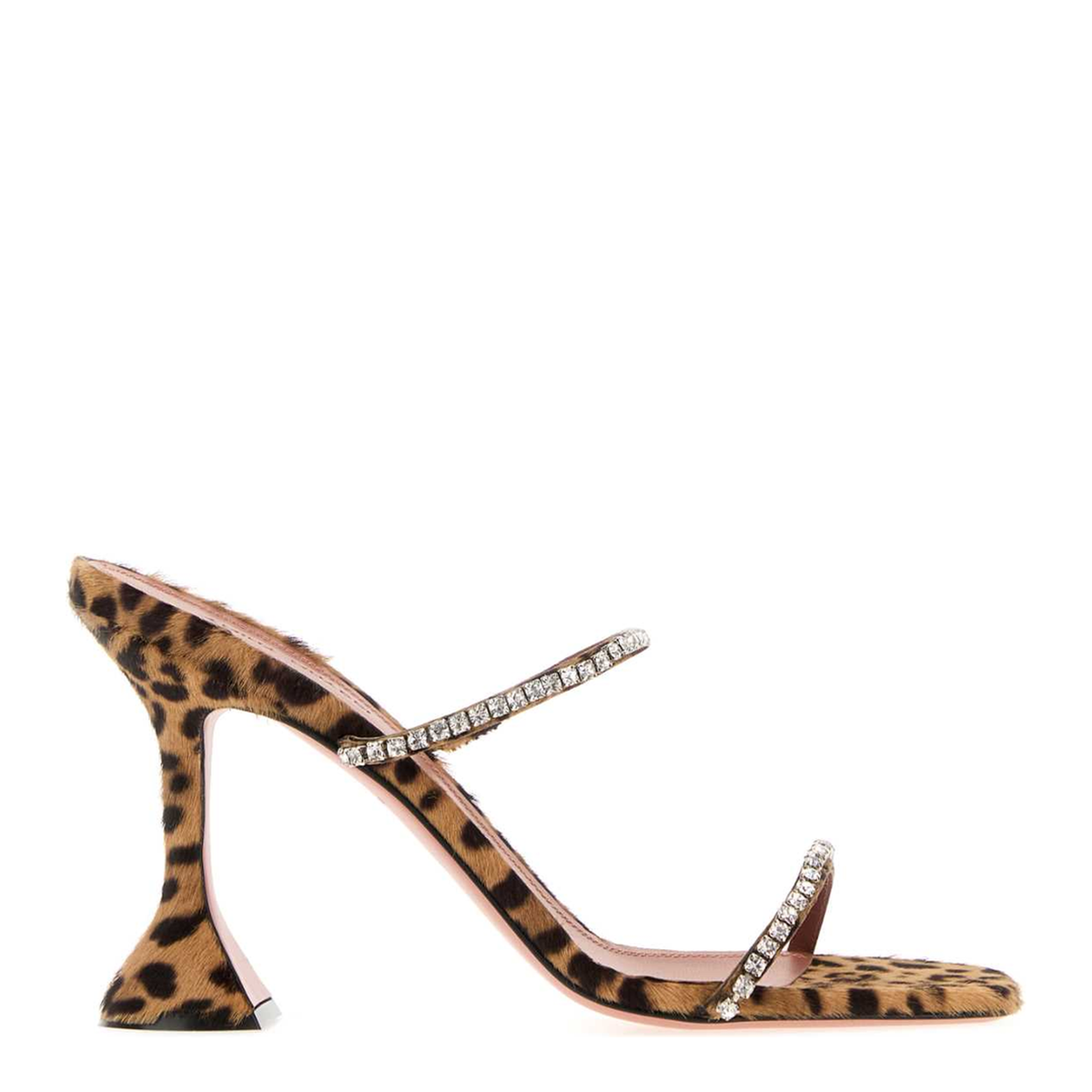 MAYFEYR - Amina Muaddi - Gilda Slipper 95 - GILDASLIPPER95LEOPARDWHITE