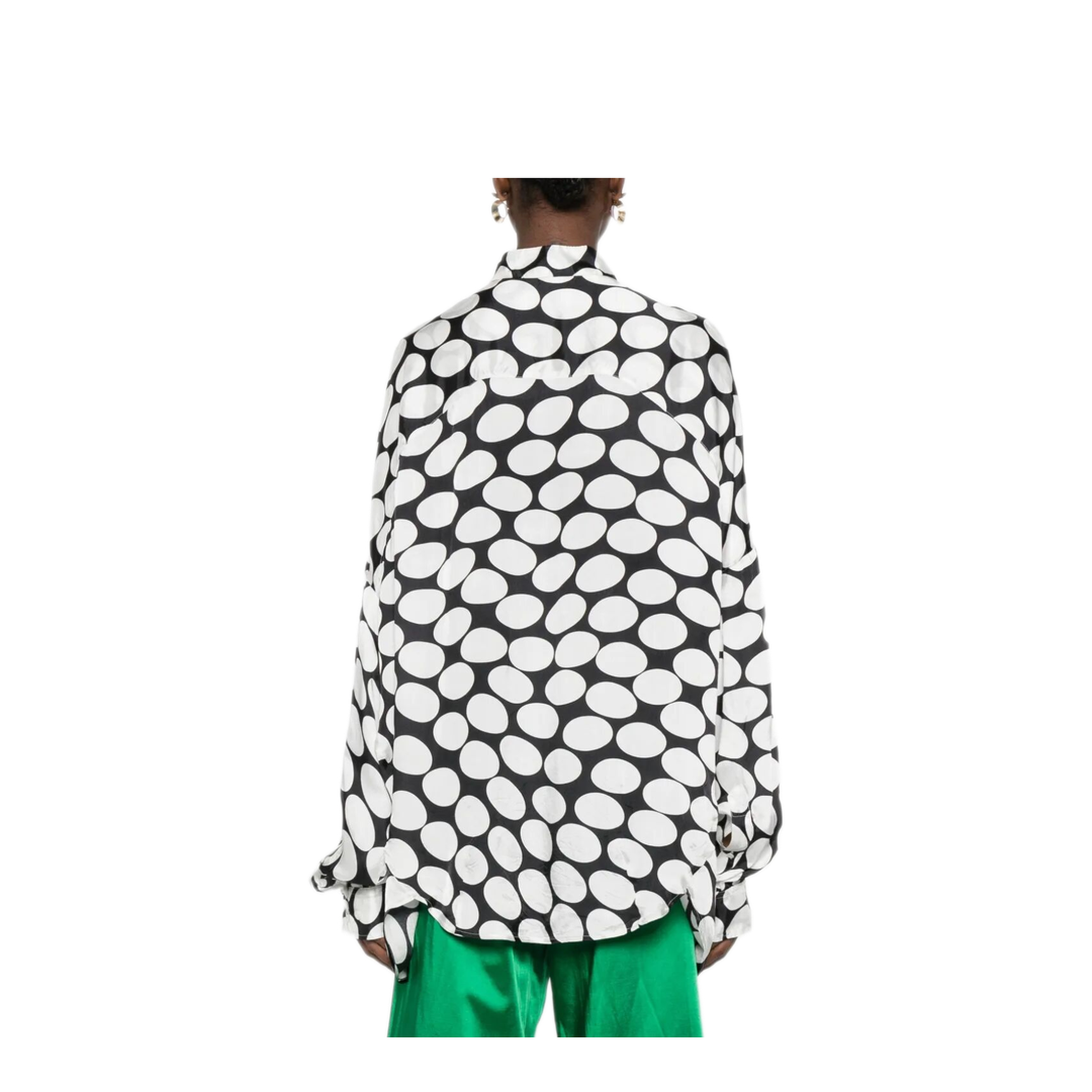 MAYFEYR - Dries Van Noten - Casia Viscose Shirt With Large Polka Dot-Motif - 0107003017900