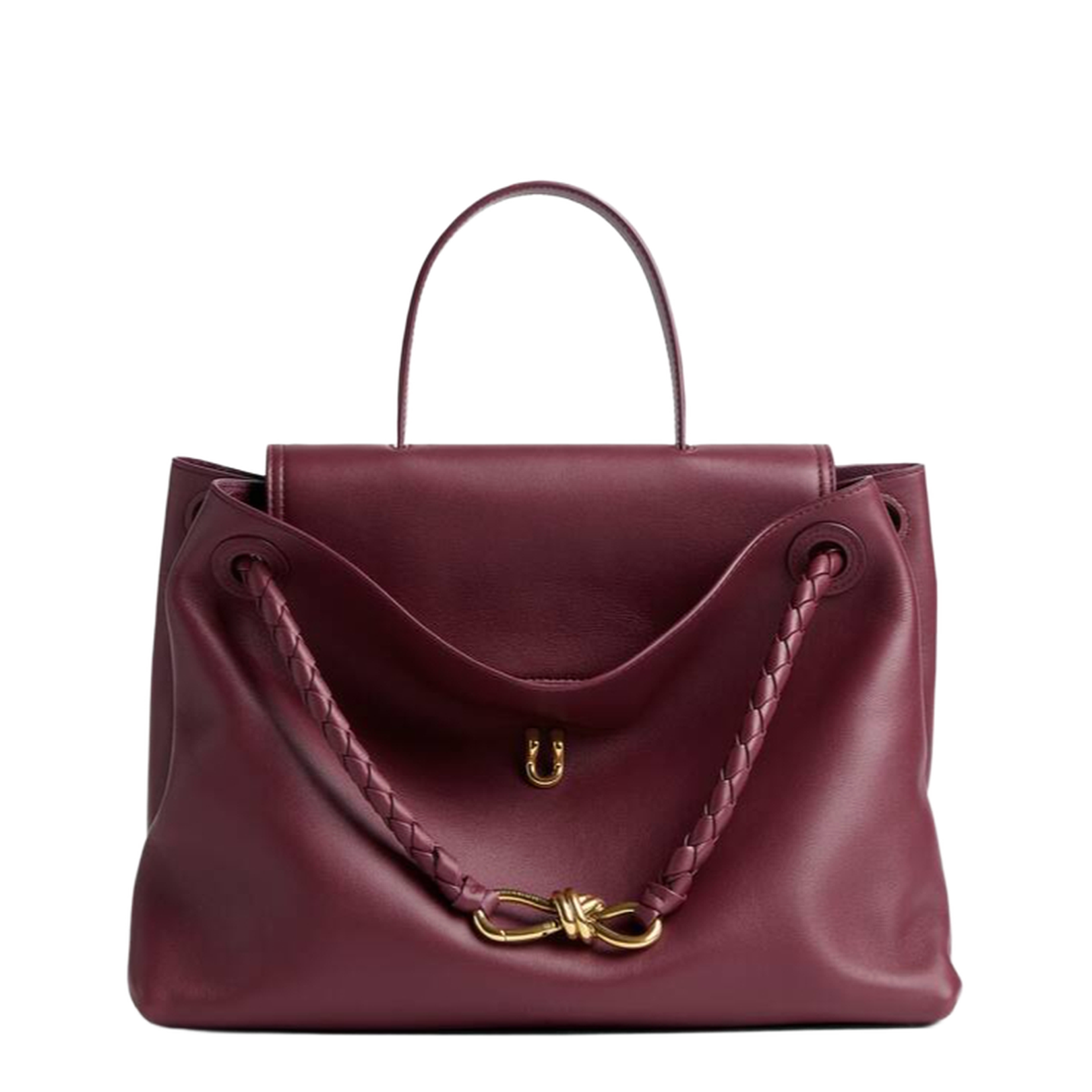 Silky Calfskin Top Handle Bag