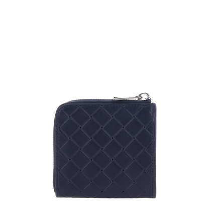 Intrecciato Stamp Square Zip Around Wallet