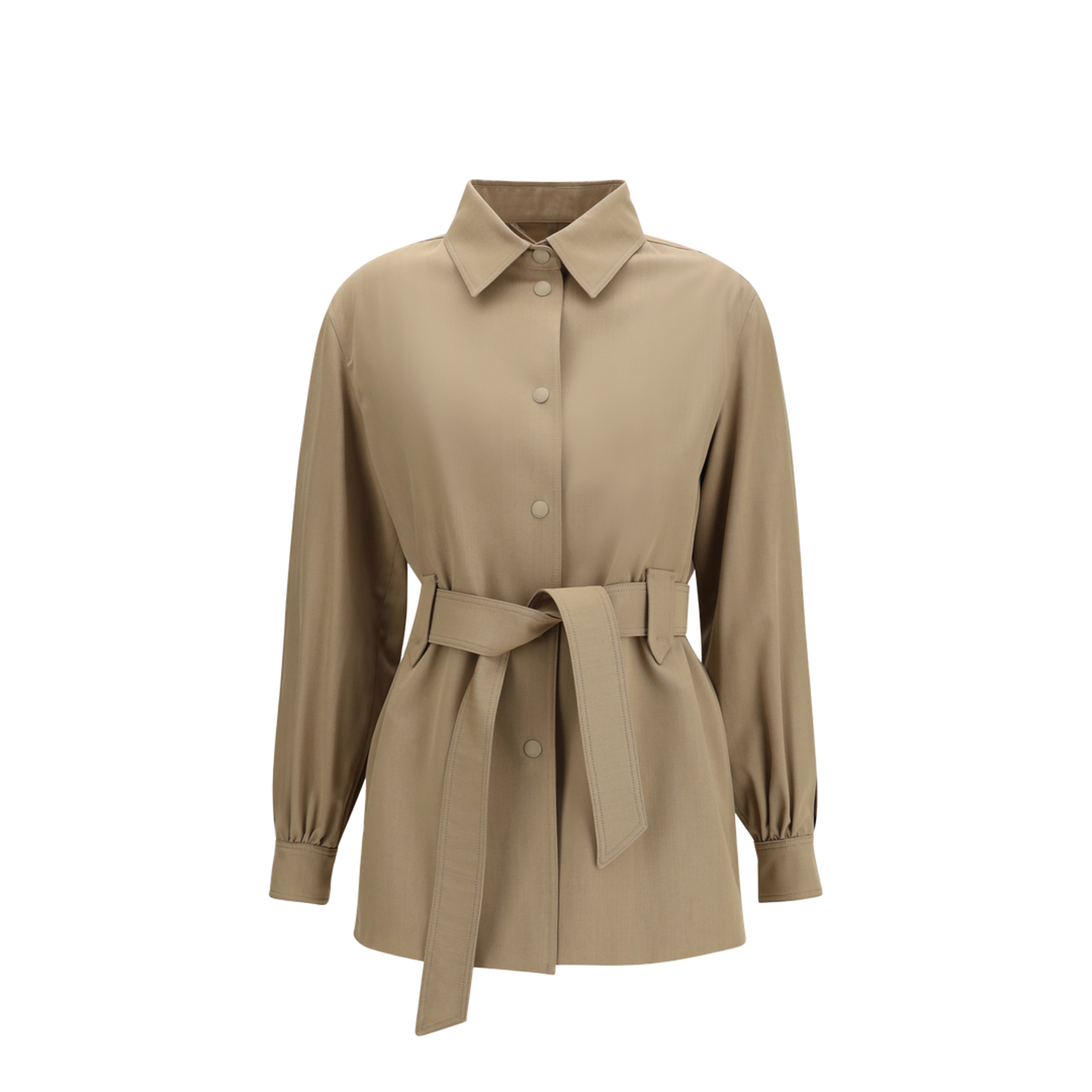 MAYFEYR - Max Mara - Wool Jacket-Shirt With Belt - 2611041211600