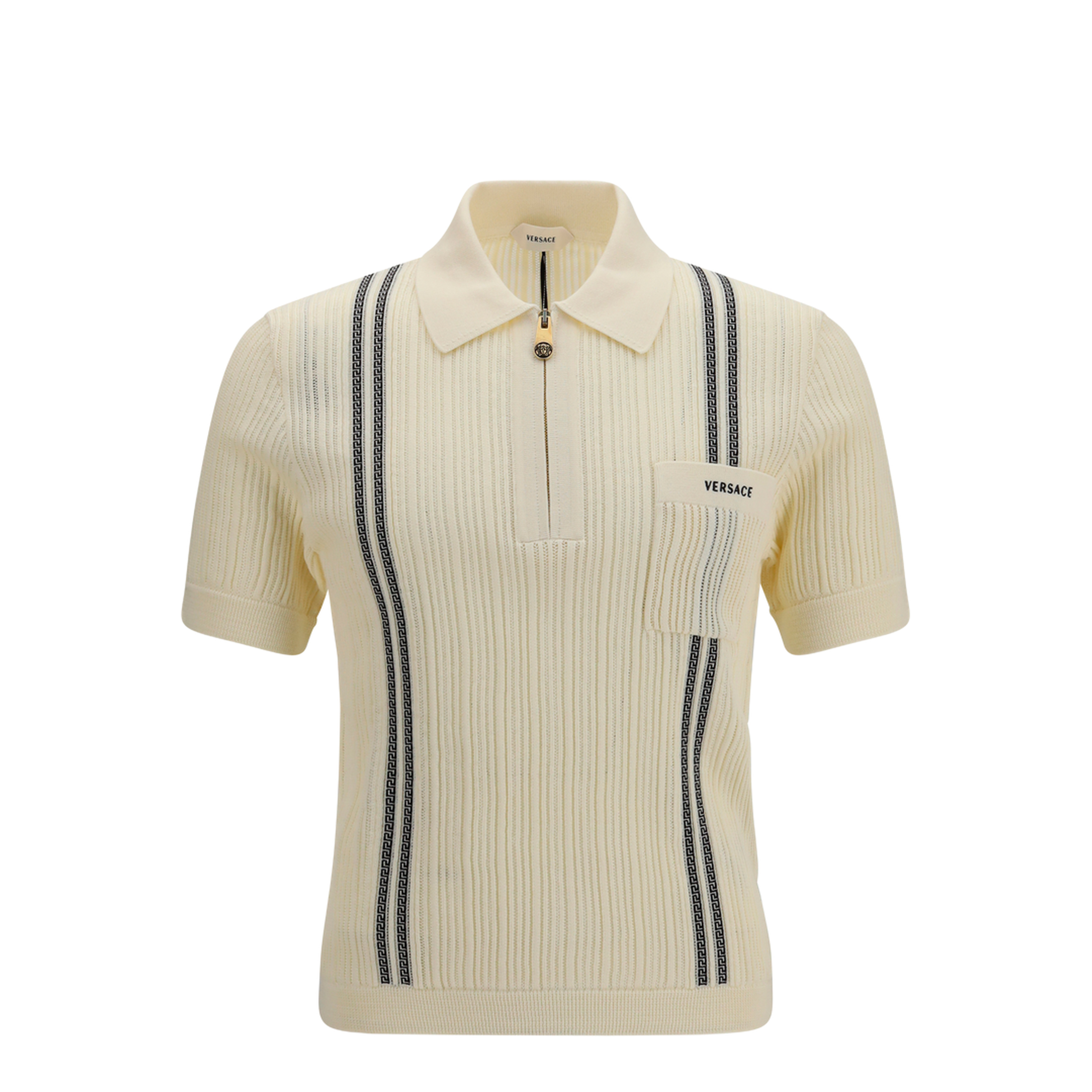 MAYFEYR - Versace - Jacquard Cotton Knit Polo - 10253531A18352