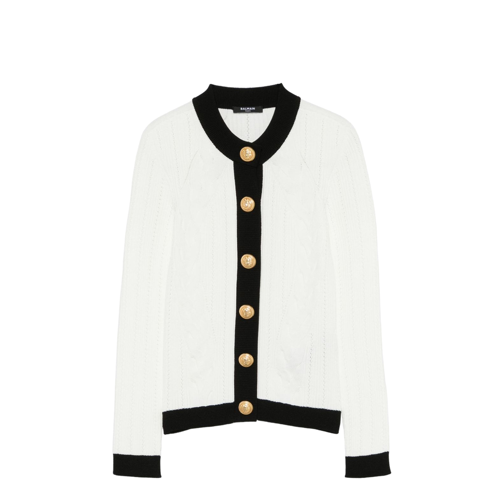 Knitted Crewneck Cardigan