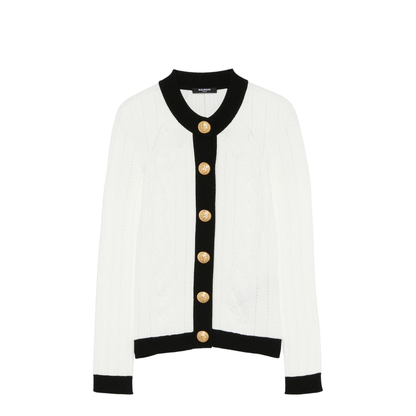 Knitted Crewneck Cardigan