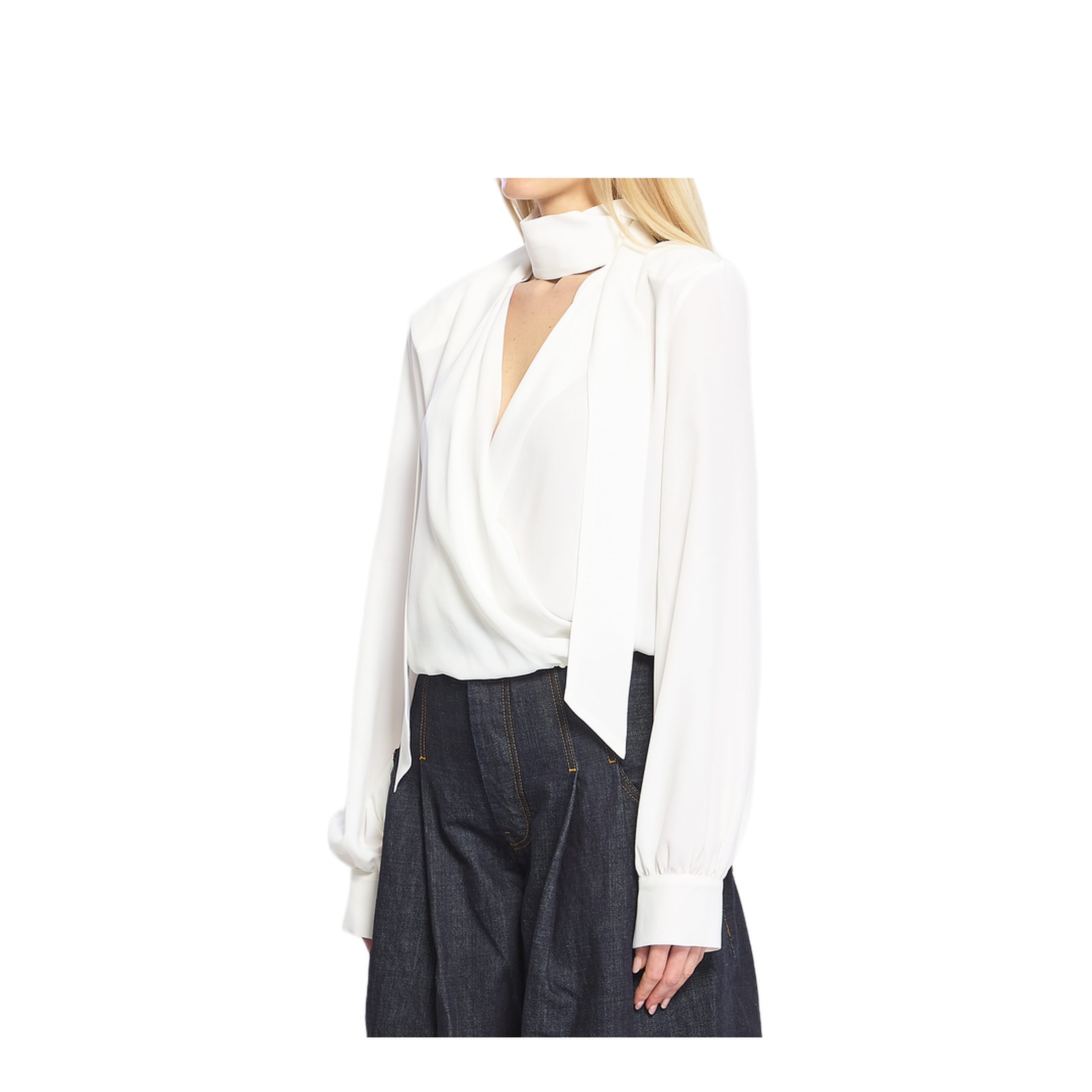 MAYFEYR - Federica Tosi - Wrap Blouse With Scarf - 4110341201