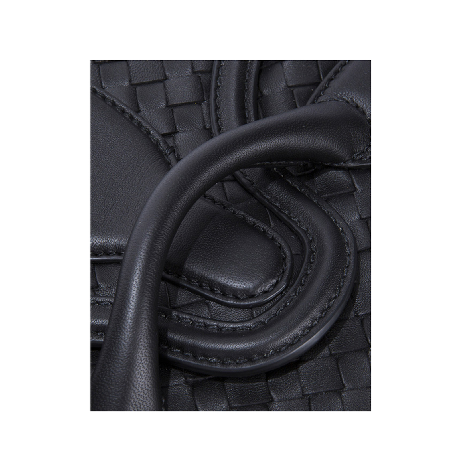 Intrecciato Leather Shoulder Bags - Black