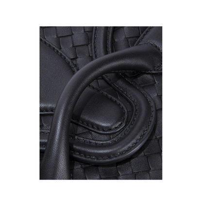 Intrecciato Leather Shoulder Bags - Black