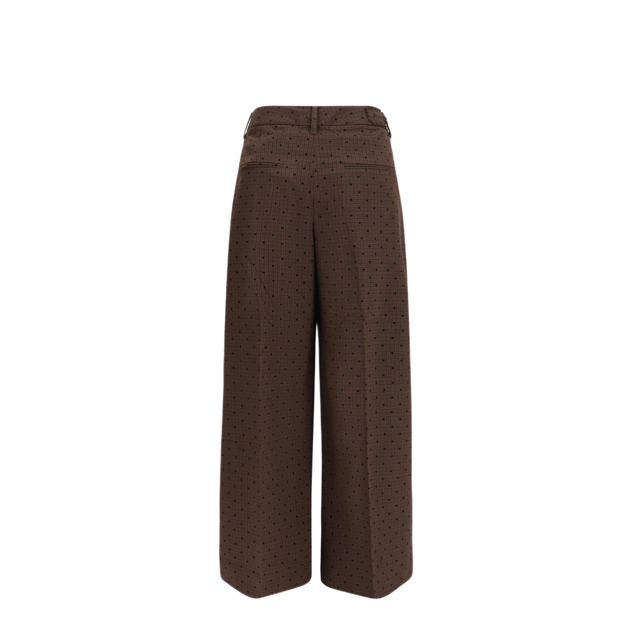 MAYFEYR - Ganni - Flocked Plaid Crossover Pants - A1080035979