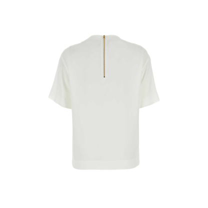MAYFEYR - Moschino - White Crepe T Shirt - J021505331001