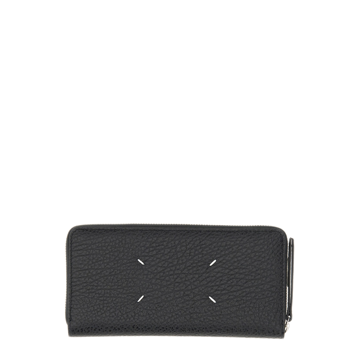 Four Stitches Calfskin Zip-Around Wallet - Black (Negro)