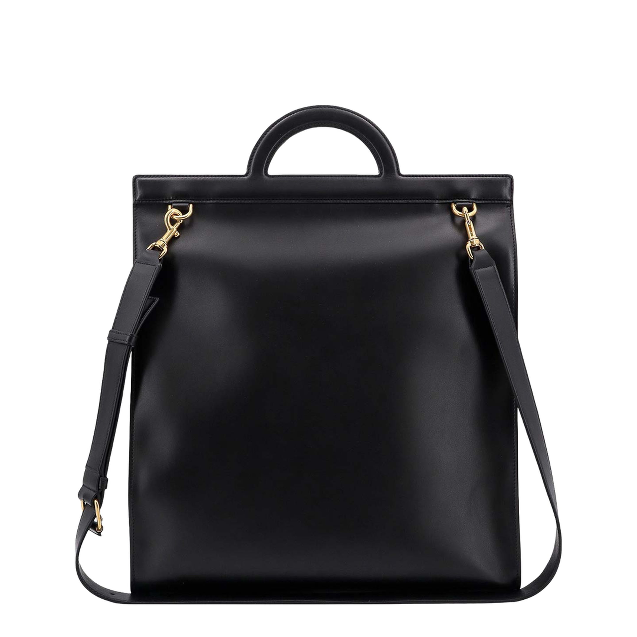 Garavani Leather Handbag with Frontal Logo Print