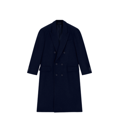 MAYFEYR - GIORGIO ARMANI - Wool Cashmere Chevron Double Breasted Coat - GM004489TE23872UB115