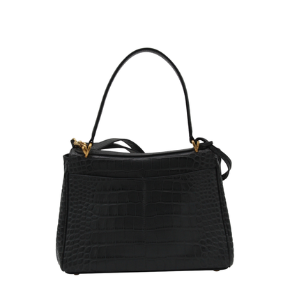 Rodeo Shoulder Bag In Crocodile-print Leather