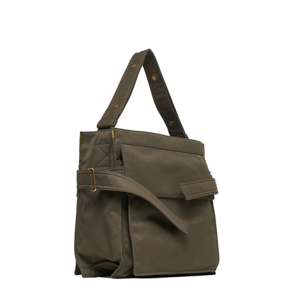 Military Green Canvas Medium Tote Trench Shopping Bag