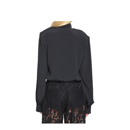 MAYFEYR - Federica Tosi - Black Wrap Blouse With Scarf - 4110341229