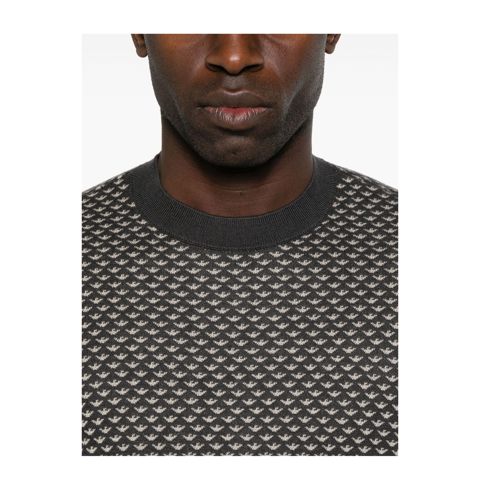 Allover Logo Wool Blend Sweater
