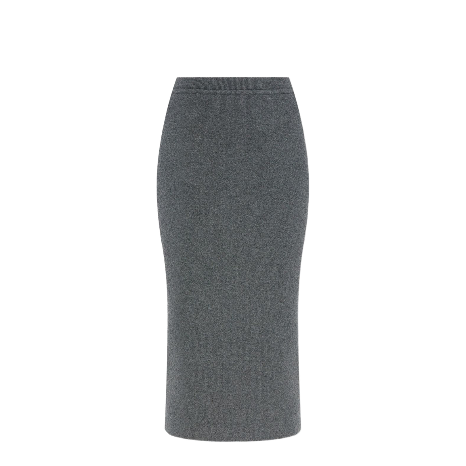 Cashmere and Cotton Midi Skirt - Grey