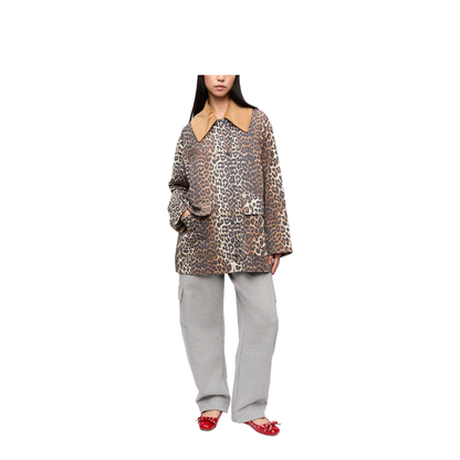 Leopard Print Midi Jacket