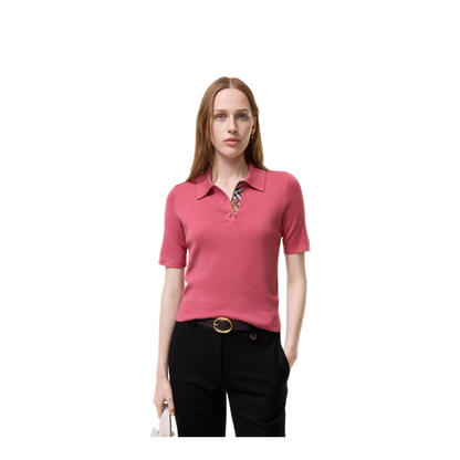 Wool Polo With Check Details