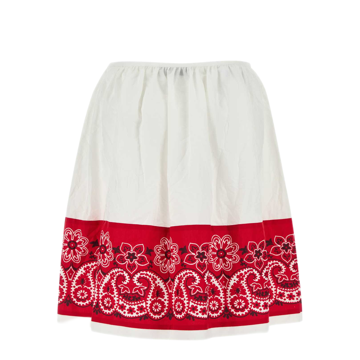 Flame Pleated Poplin Skirt