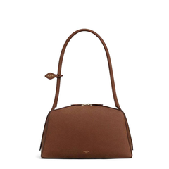 Le Bouledogue Medium Nubuck Calf Leather Top-Handle Bag - Brown