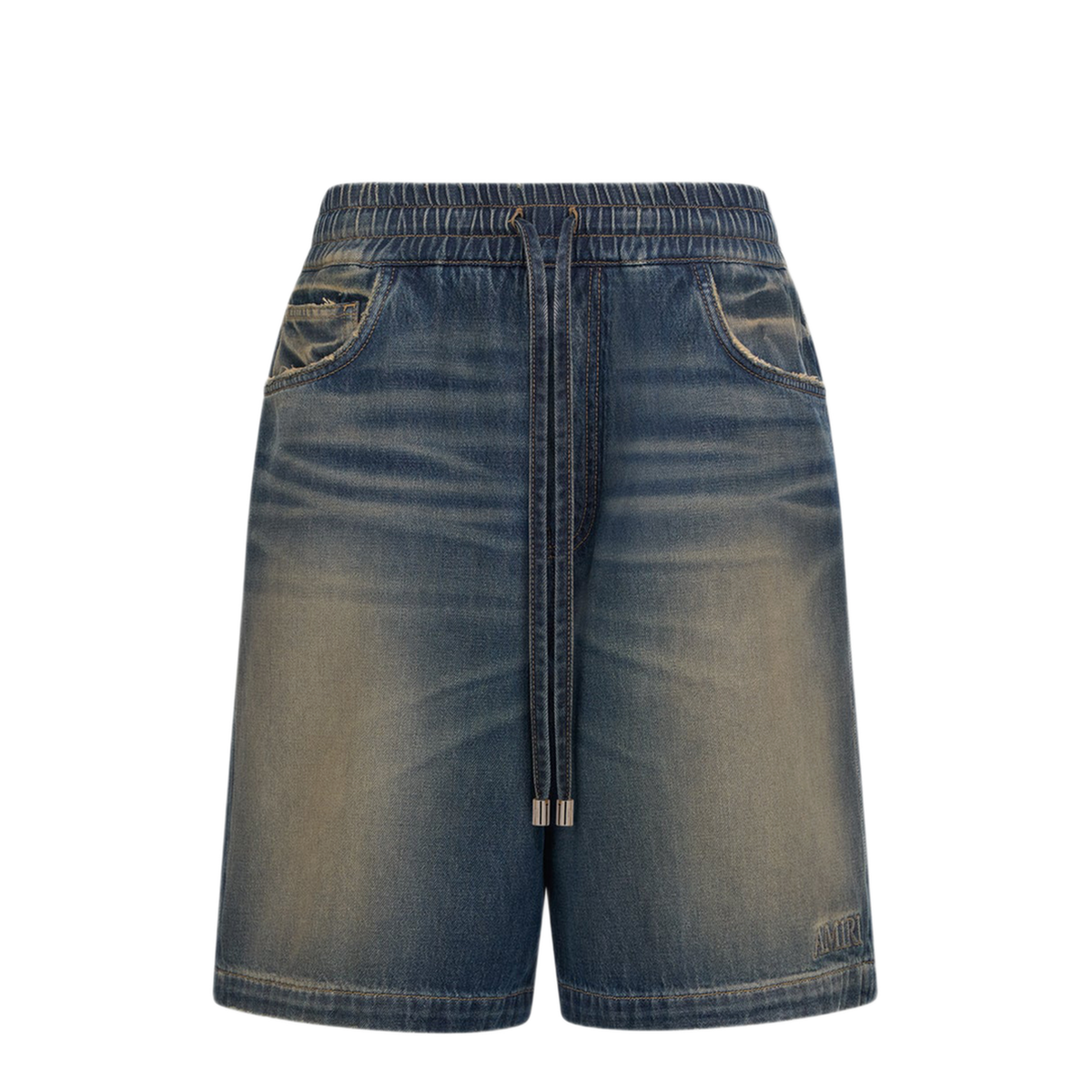 Drawstring Denim Shorts