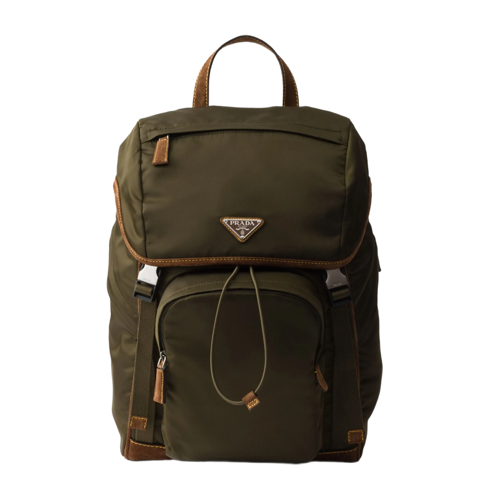 Re-Nylon and Leather Backpack