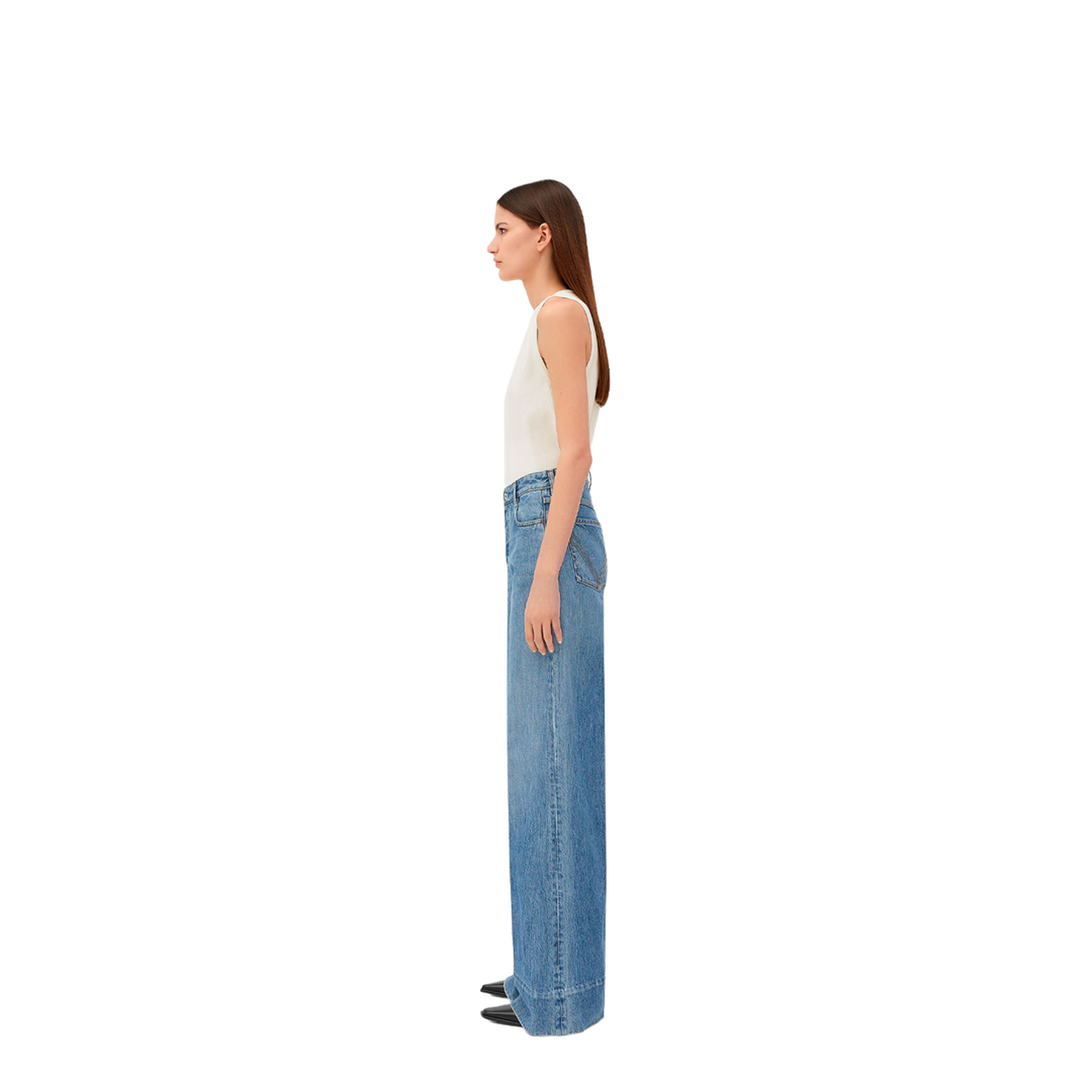 MAYFEYR - Bottega Veneta - Vintage Indigo Wide Leg Jeans - 771871V42W0