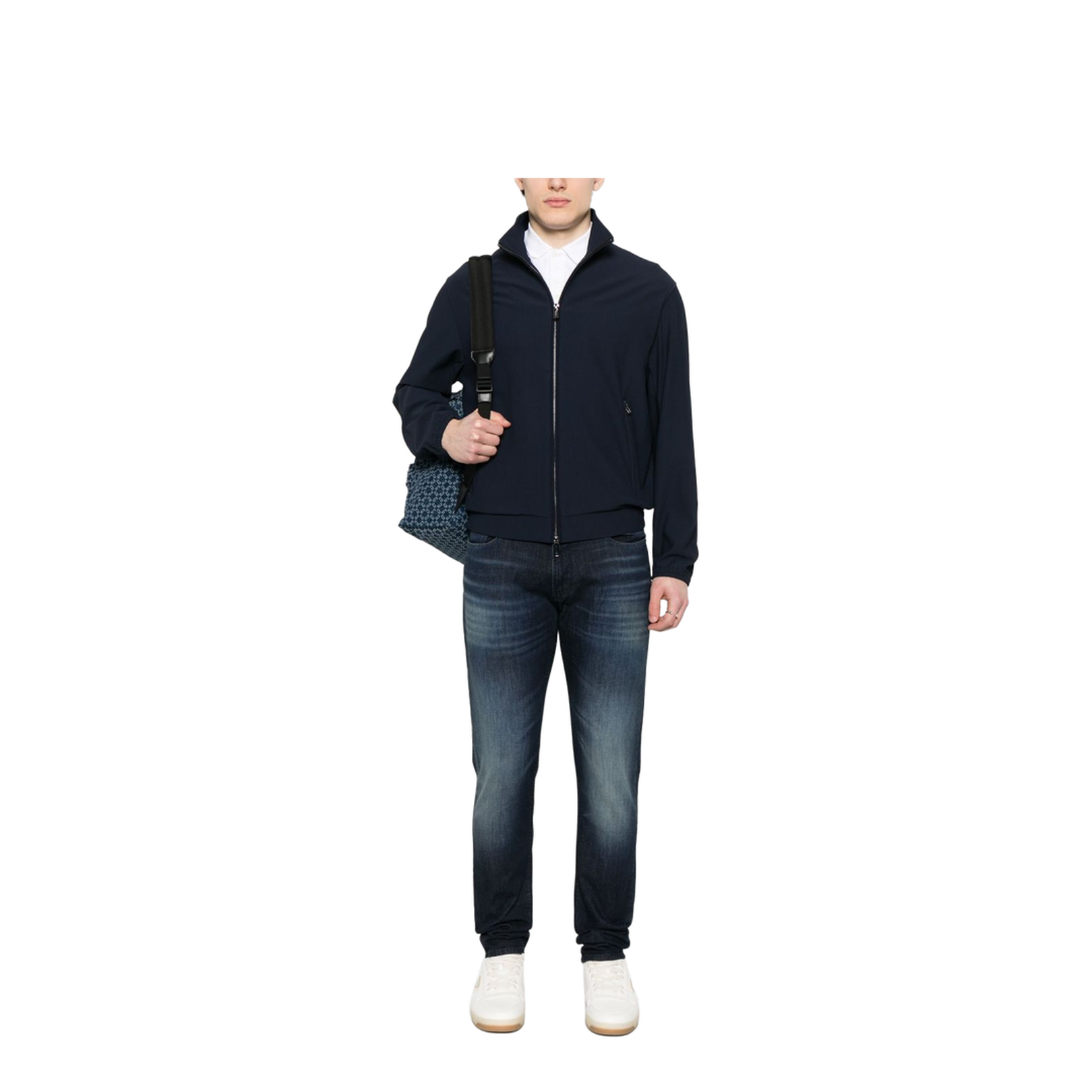 Indigo Blue Concealed Fly Classic Five Pocket Trousers