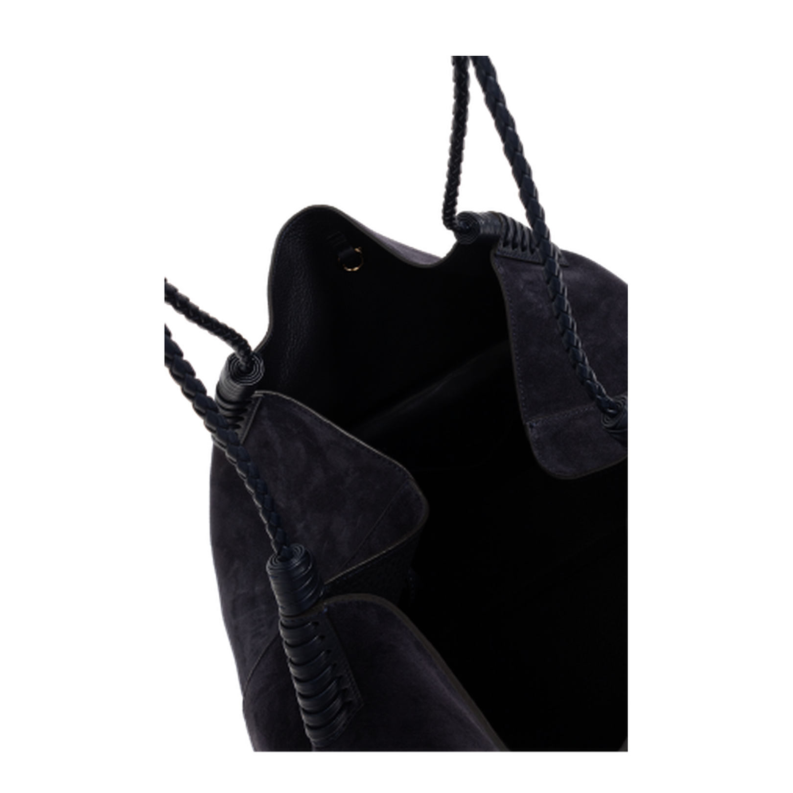 Rectangular Trapezoidal Bag with Woven Long Handle and Embossed Logo