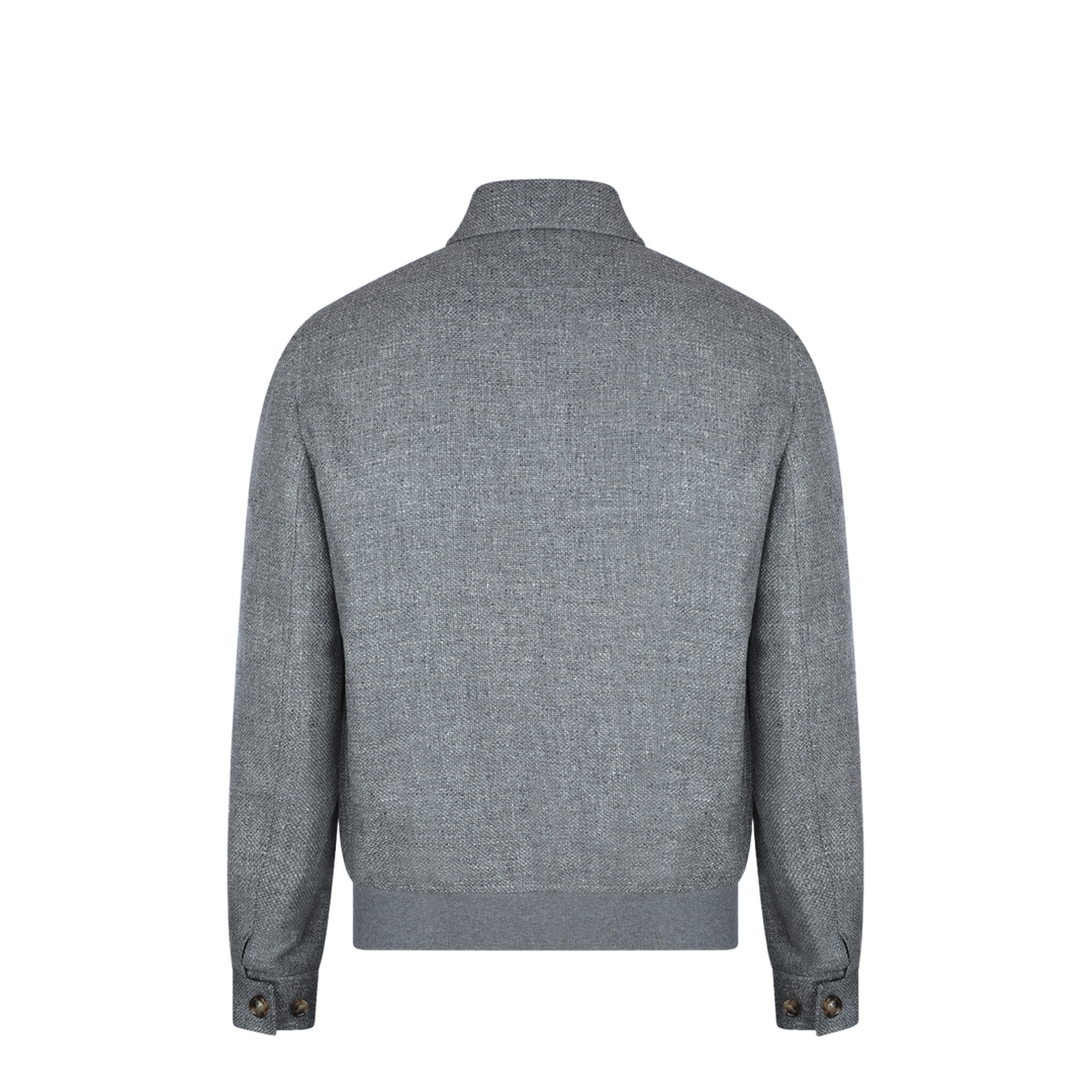 Men's Buttoned Knit Jacket - Grey