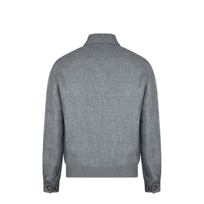 Men's Buttoned Knit Jacket - Grey