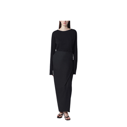 Twisted Jersey Dress in Void Black Clean