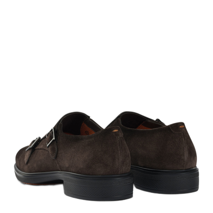 MAYFEYR - Santoni - Suede Double Buckle Loafers - MGEO18949NEAXGEXT50T50