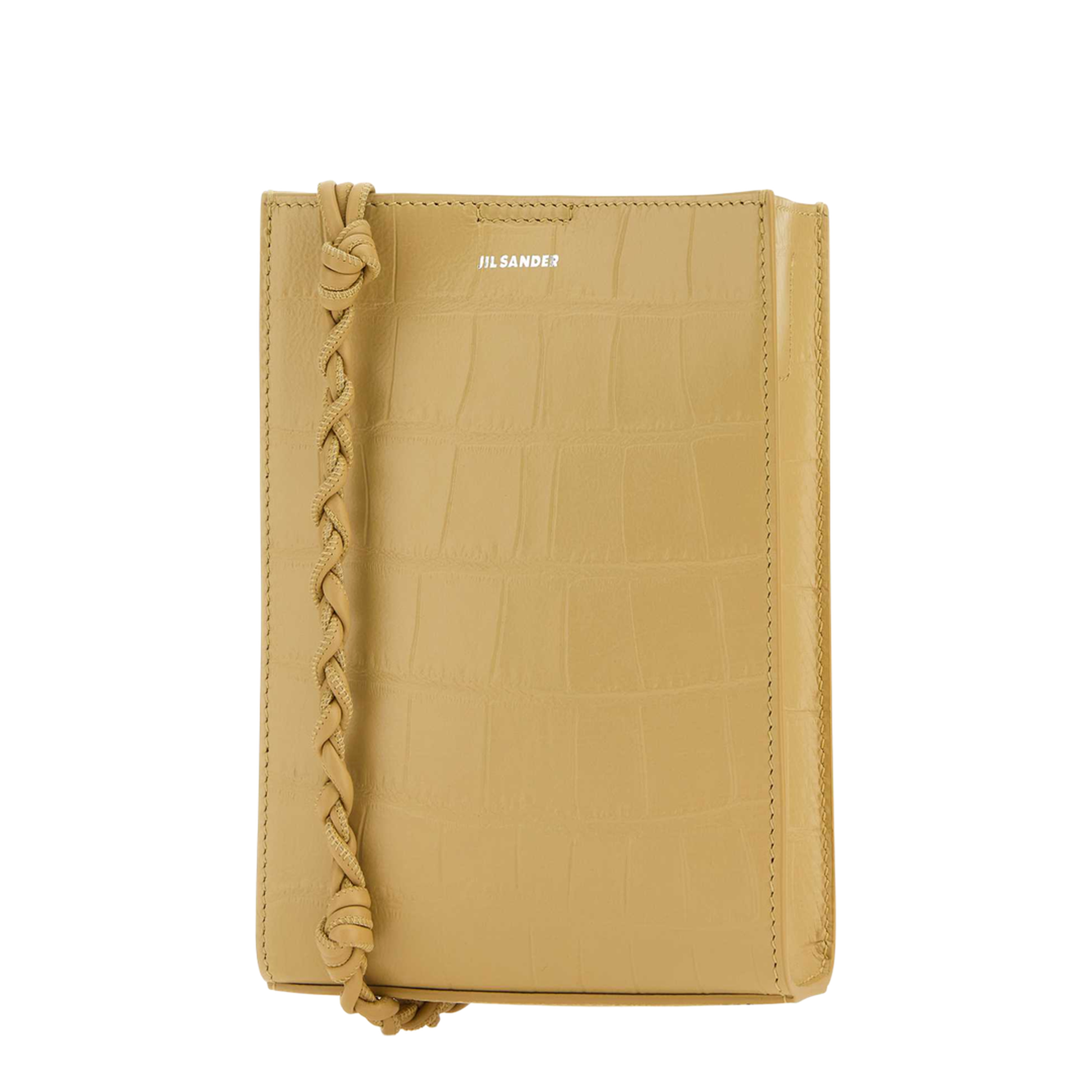 Beige Leather Small Tangle Shoulder Bag