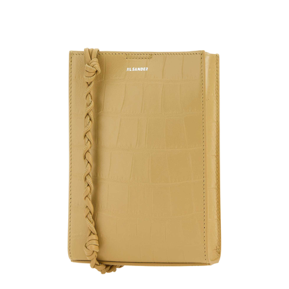 Beige Leather Small Tangle Shoulder Bag