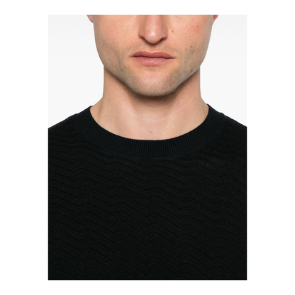 Navy Blue Crew Neck Sweater