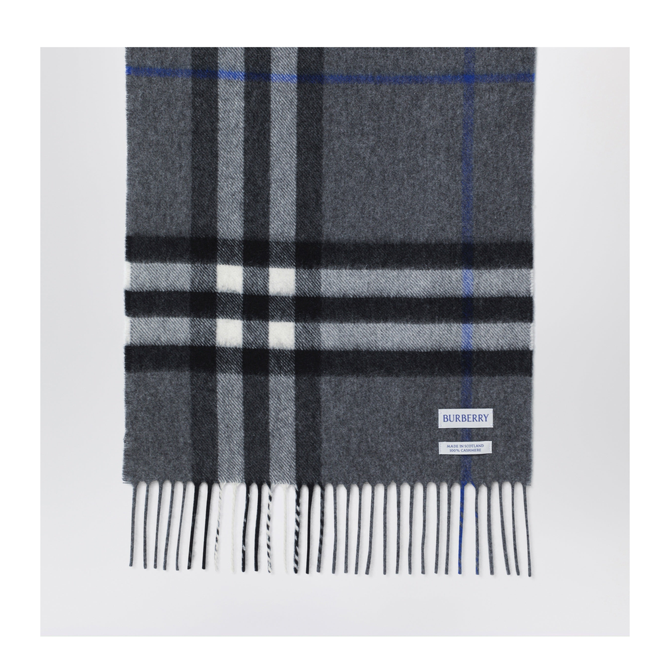 MAYFEYR - Burberry - Check Cashmere Scarf In Marlborough Grey - 8112642110106C3384
