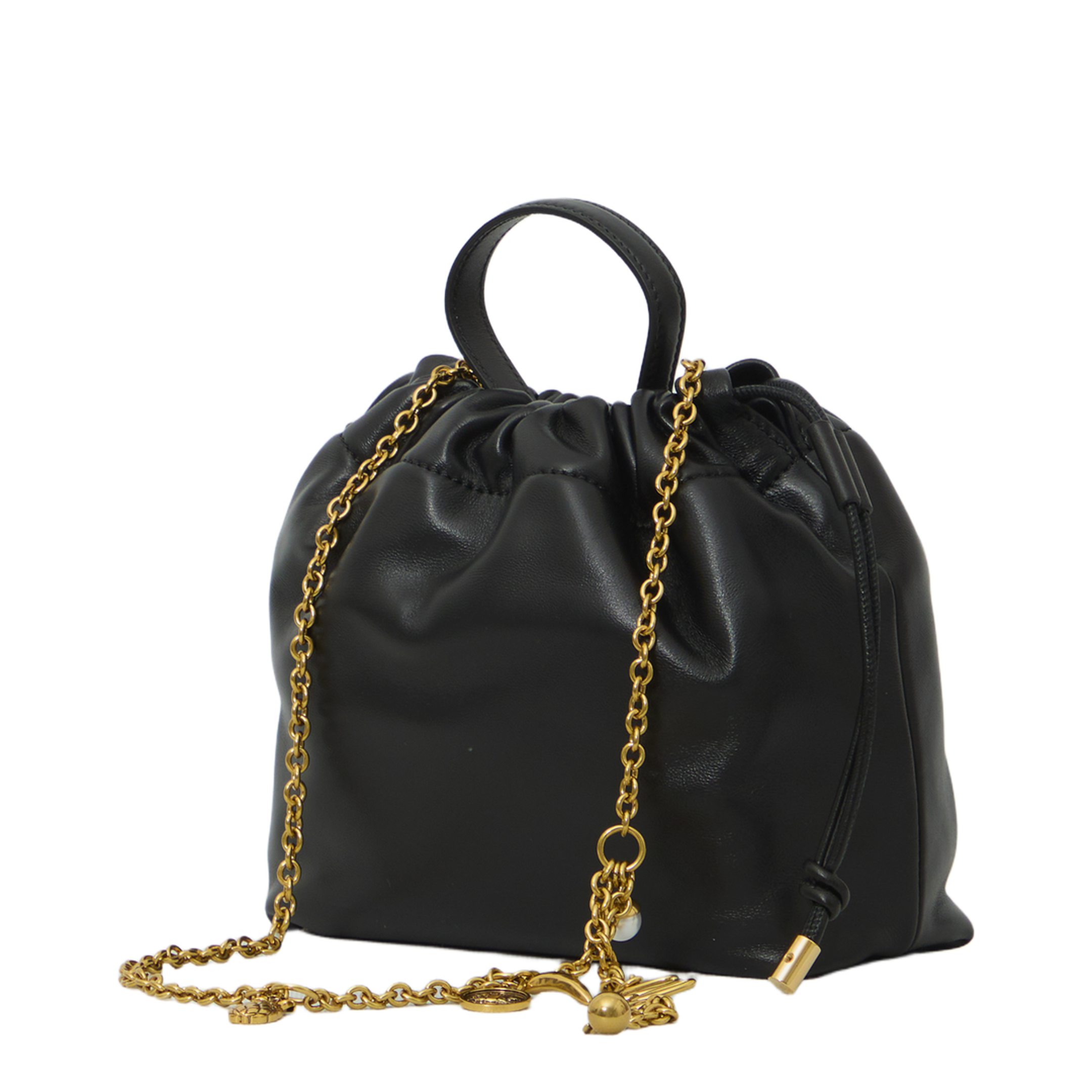 Icons Small Soft Leather Shoulder Bag - Noir