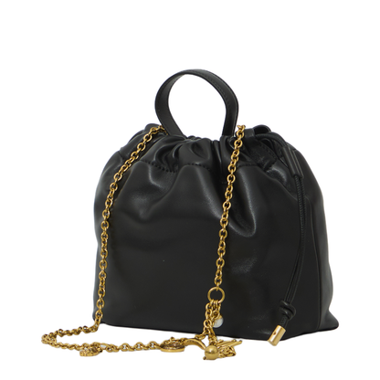 Icons Small Soft Leather Shoulder Bag - Noir