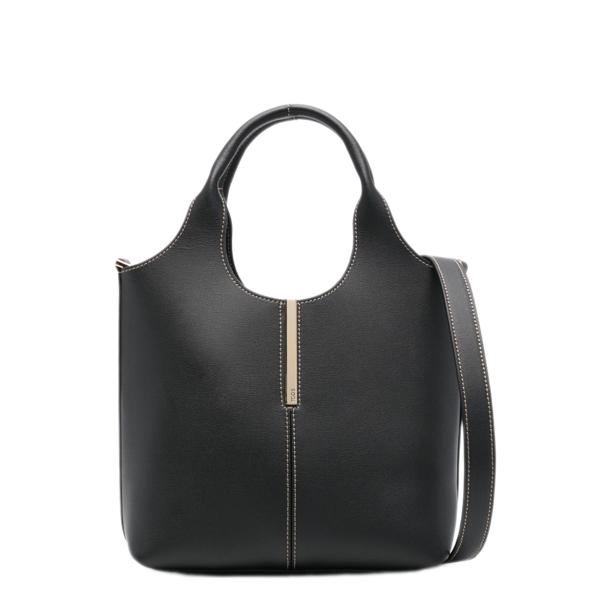Shopping Bag Mini Calfskin Tote - Black