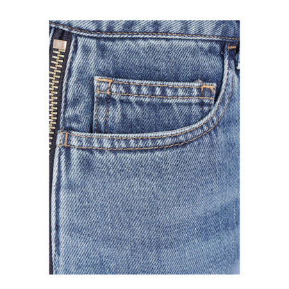 MAYFEYR - Elisabetta Franchi - Bermuda Jeans With Lateral Zip - PJ18I61E2104