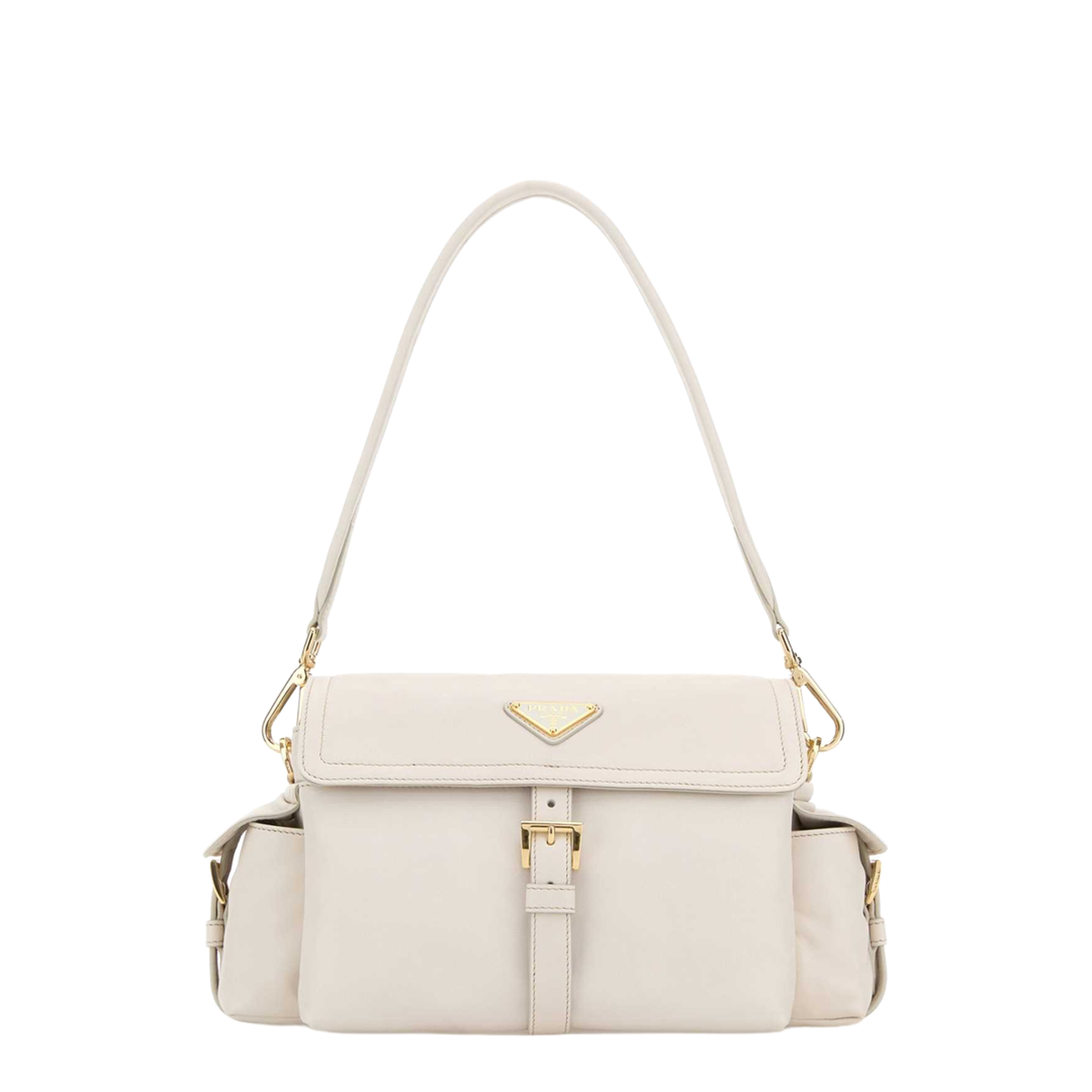 MAYFEYR - Prada - Ivory Nappa Leather Explore Shoulder Bag - 1BD394VNOO2DX8F0K74