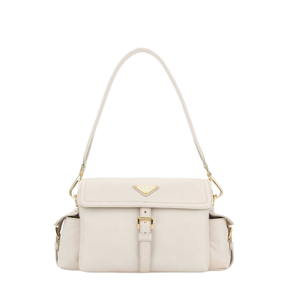 MAYFEYR - Prada - Ivory Nappa Leather Explore Shoulder Bag - 1BD394VNOO2DX8F0K74