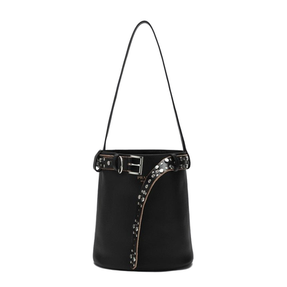 Bucket Bag with Studded Belt