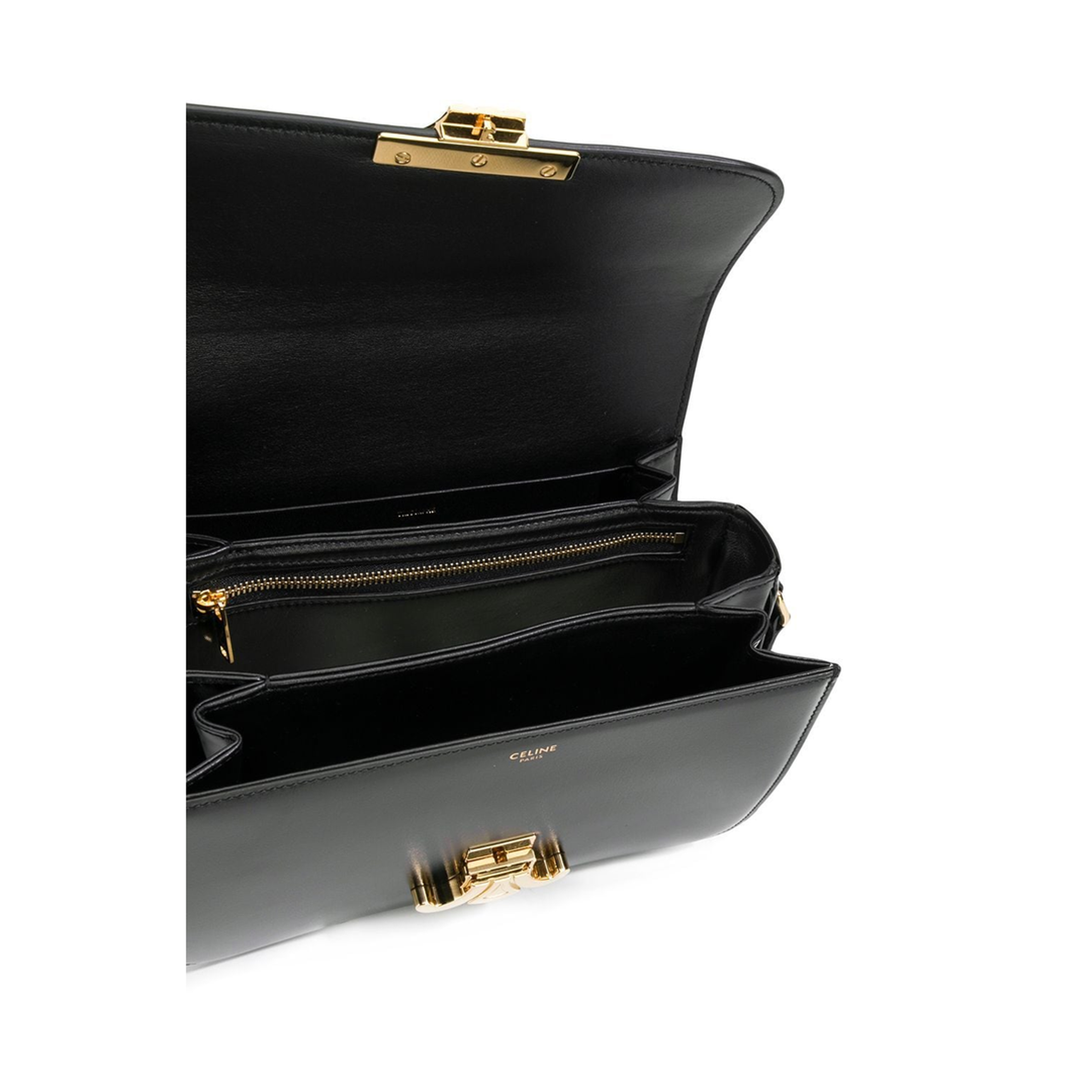 Classique Triomphe Bag in Shiny Calfskin - Black